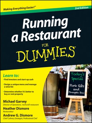 cover image of Running a Restaurant For Dummies